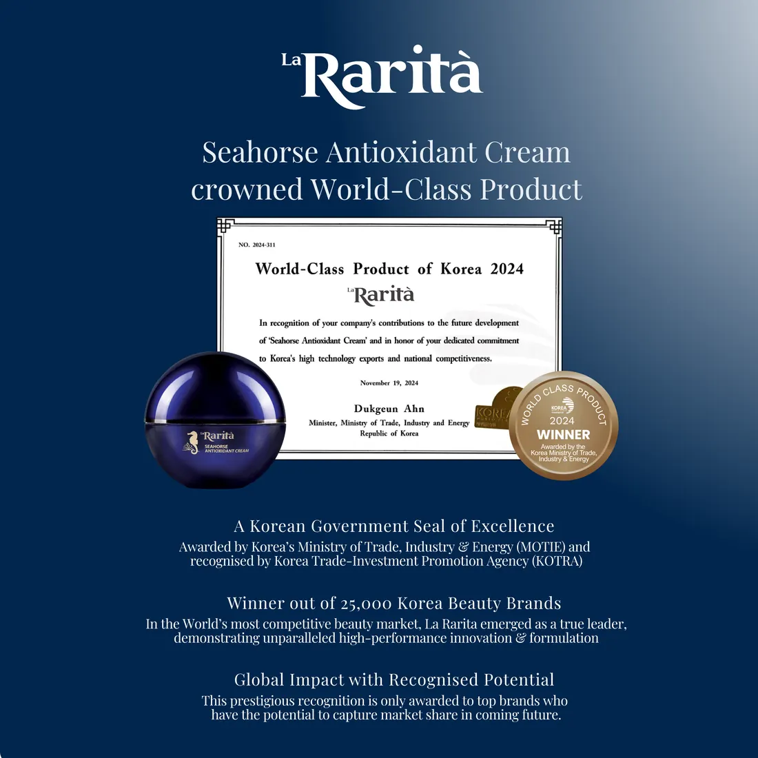 Seahorse Double Effect Peptide Serum – World-class recognition