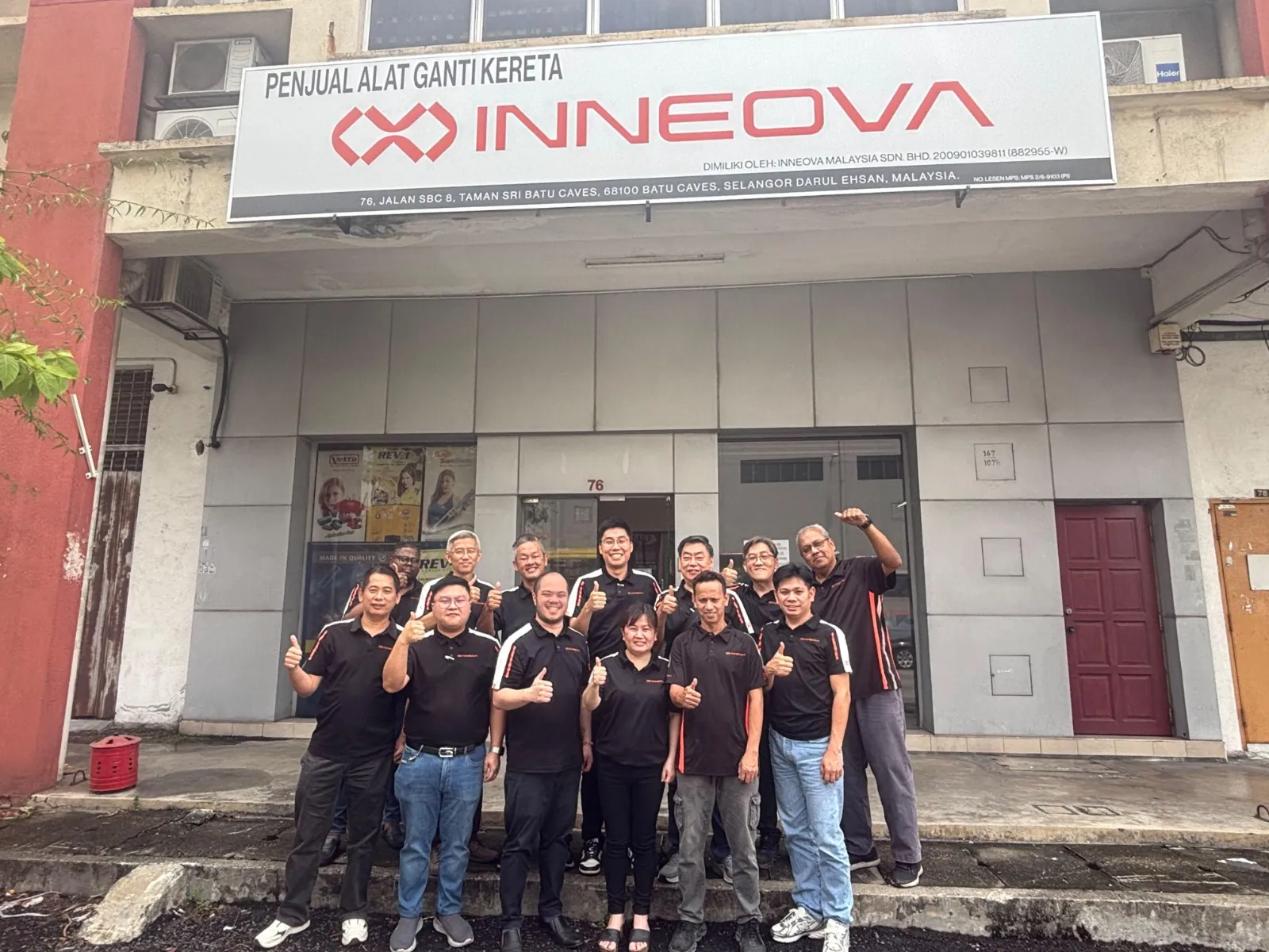 The INNEOVA Malaysia team outside the office