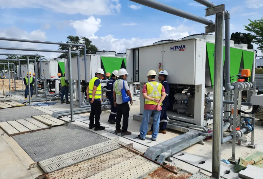 Chiller installation on site
