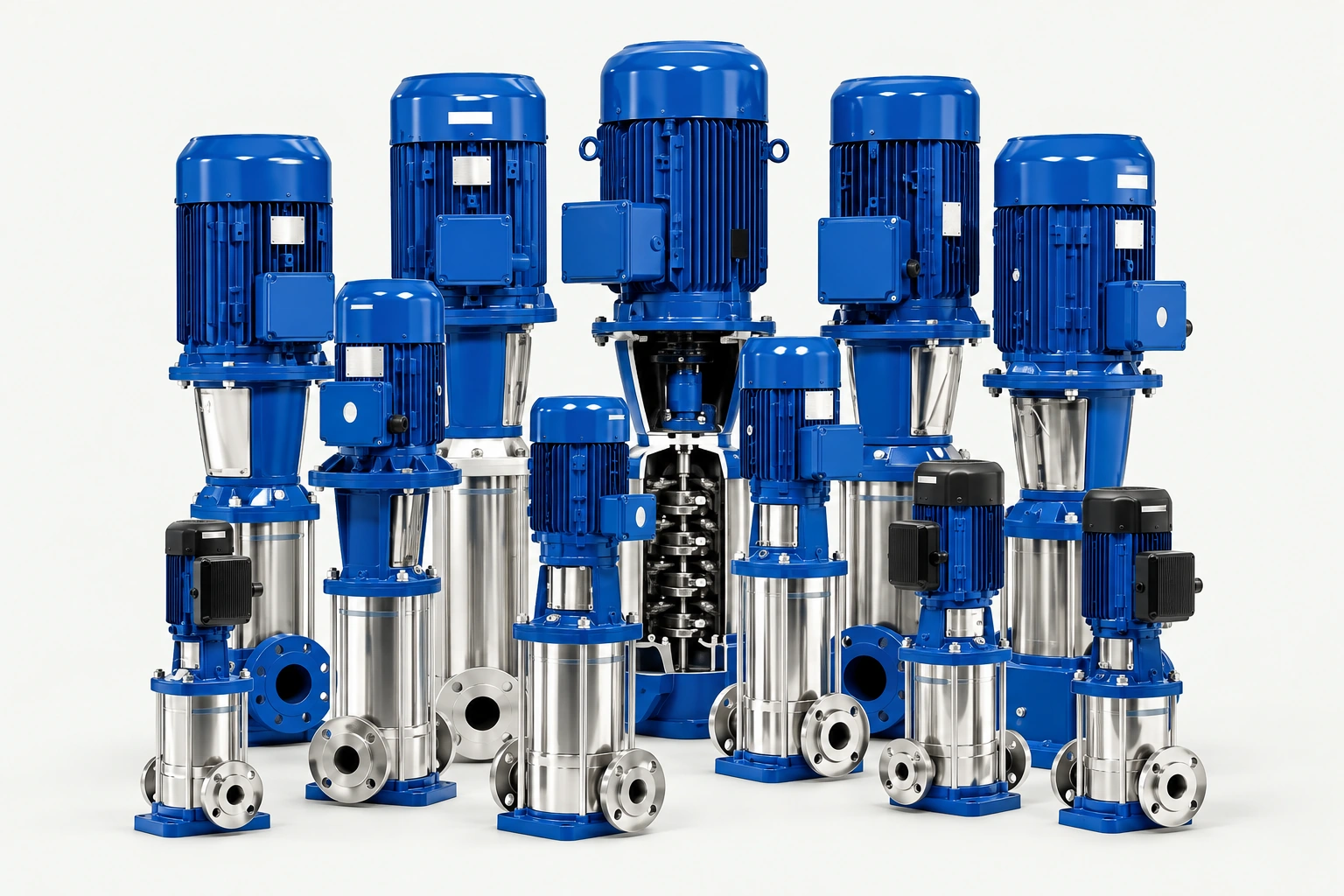 Vertical multistage pumps