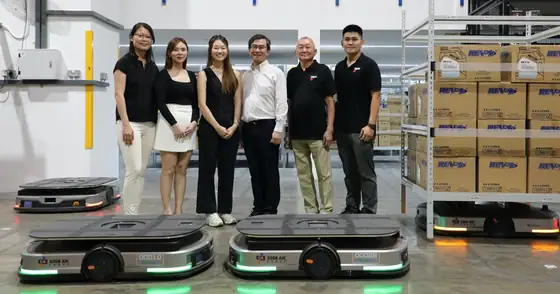 Autonomous mobile robot logistics in a warehouse