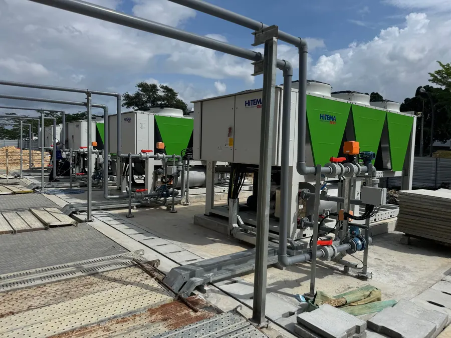 Chiller units installed on site