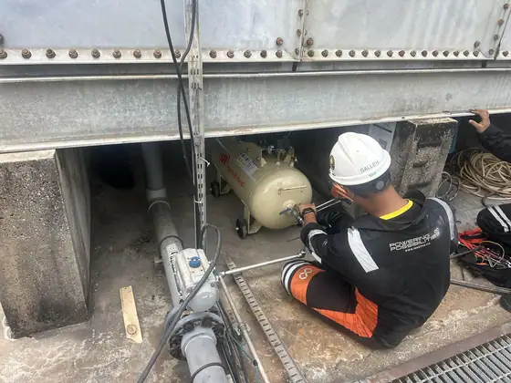 Field service on an air compressor