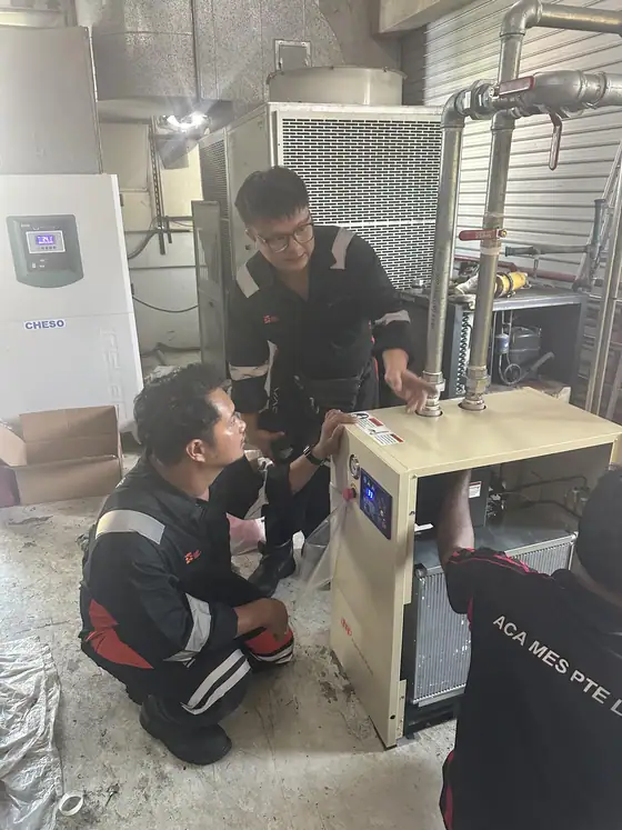 Field service on an air compressor