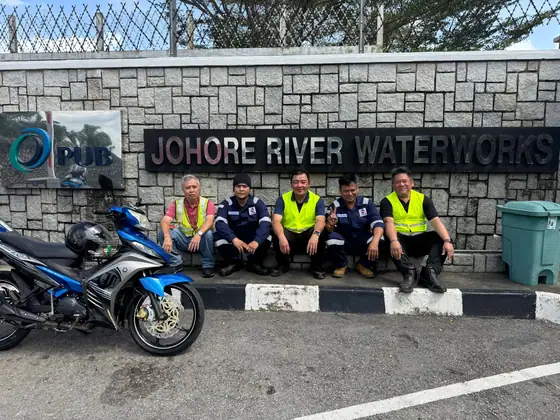 Field service team at Johor River Waterworks