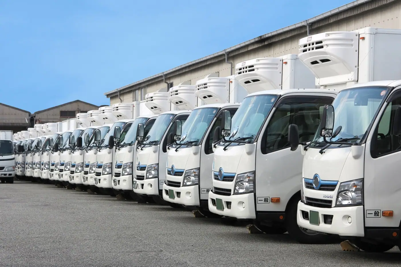 Commercial vehicles on the road