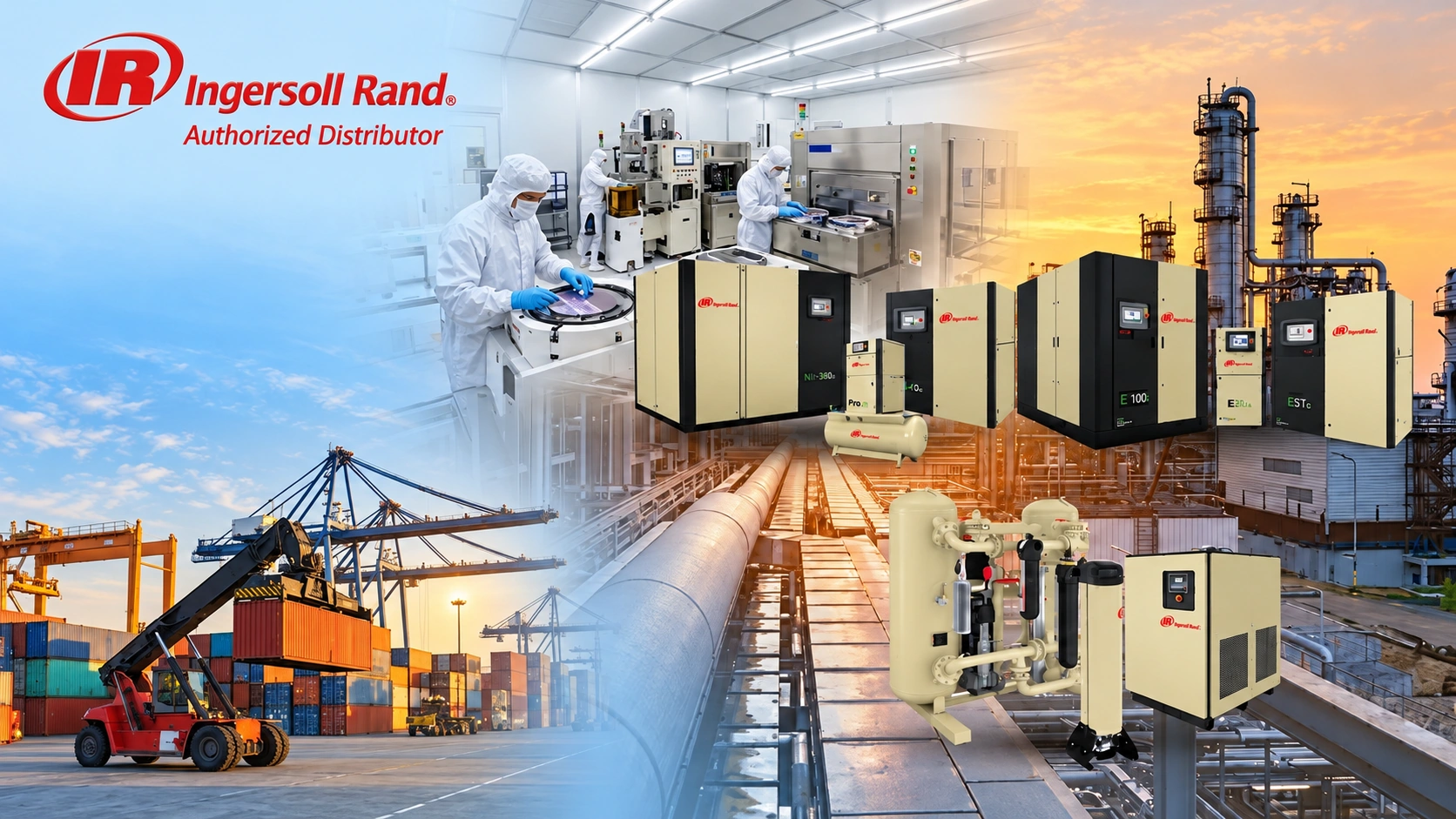 Ingersoll Rand Authorized Distributor: compressors and dryers serving semiconductor, port and process industries