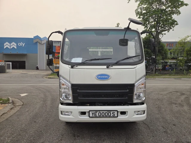 Light commercial truck front view