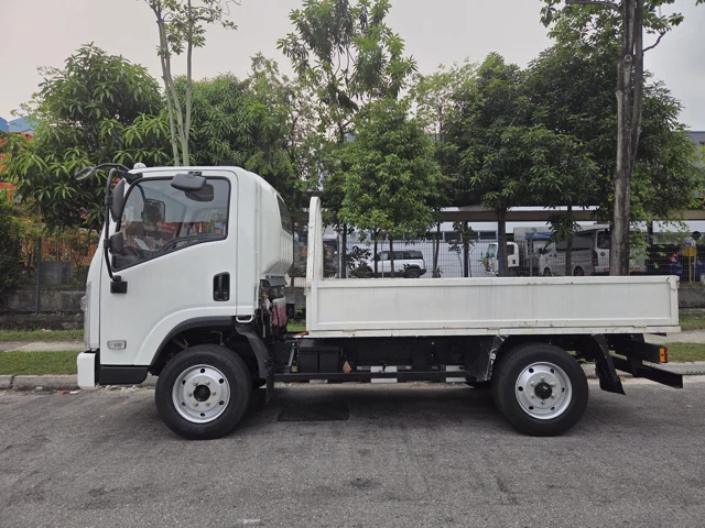 Light commercial truck left side view