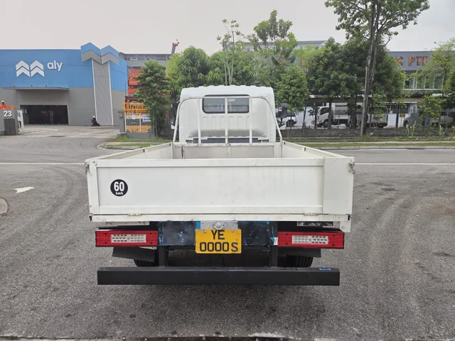 Light commercial truck rear view