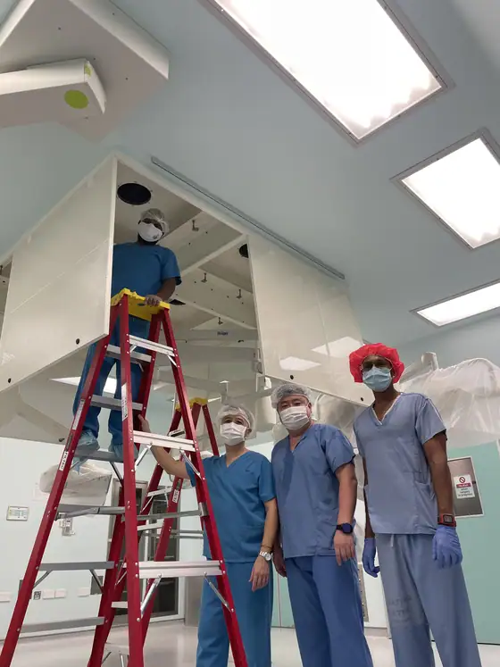 Clean air and air filtration service in a controlled environment