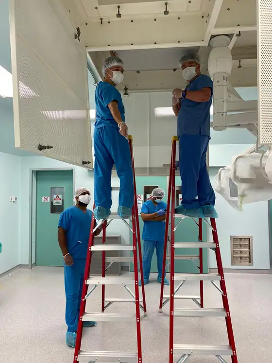 Clean air and air filtration service in a controlled environment